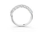 White gold Princess Cut Diamond Channel-Set Eternity Band with Prong Setting_3