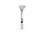 White gold Princess Cut Diamond Engagement Ring with Side Stone Accents and Four-Prong Setting_2