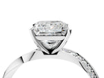 White gold Princess Cut Diamond Engagement Ring with Side Stone Accents and Four-Prong Setting_4