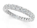 White gold Princess Cut Diamond Eternity Band with Channel Setting and Shared Prong_1