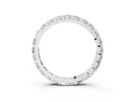 White gold Princess Cut Diamond Eternity Band with Channel Setting and Shared Prong_3