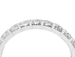 White gold Princess Cut Diamond Eternity Band with Channel Setting and Shared Prong_4