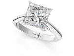 White gold Princess Cut Diamond Solitaire Engagement Ring with Cathedral Setting and Four-Prong Mount_1