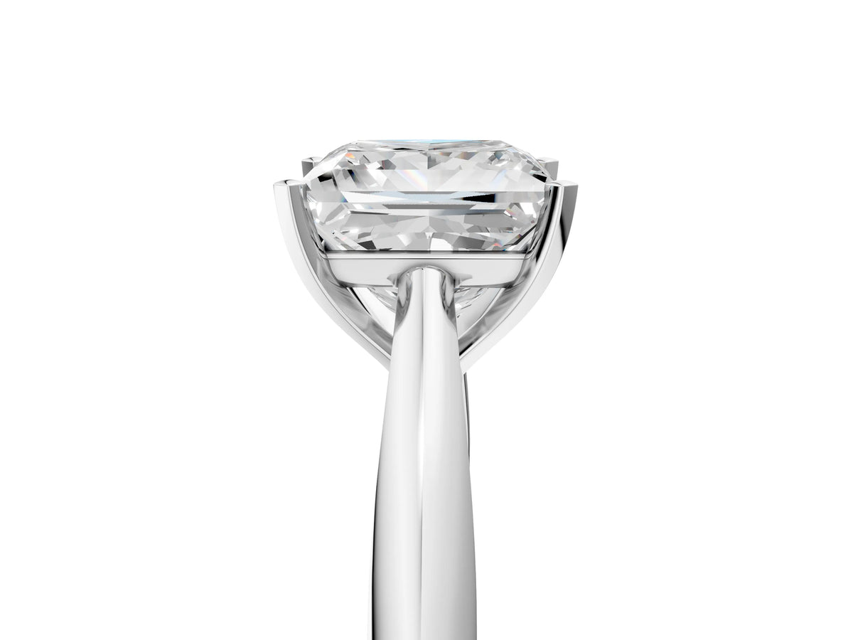 White gold Princess Cut Diamond Solitaire Engagement Ring with Cathedral Setting and Four-Prong Mount_5
