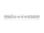 White gold Princess Cut Diamond Tennis Bracelet with Square Prong Setting