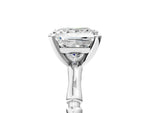 White gold Princess Cut Solitaire Diamond Ring with Bamboo Band and Four-Prong Setting_5