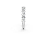 White gold Princess cut diamond Half Eternity Band with Shared Prong Setting_2