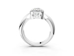 White gold Radiant Cut Cut Diamond Halo Engagement Ring with Split Shank and Four-Prong Setting_3