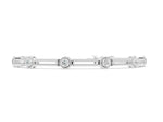 White gold Round Bezel Set Diamond Rope Chain Bracelet