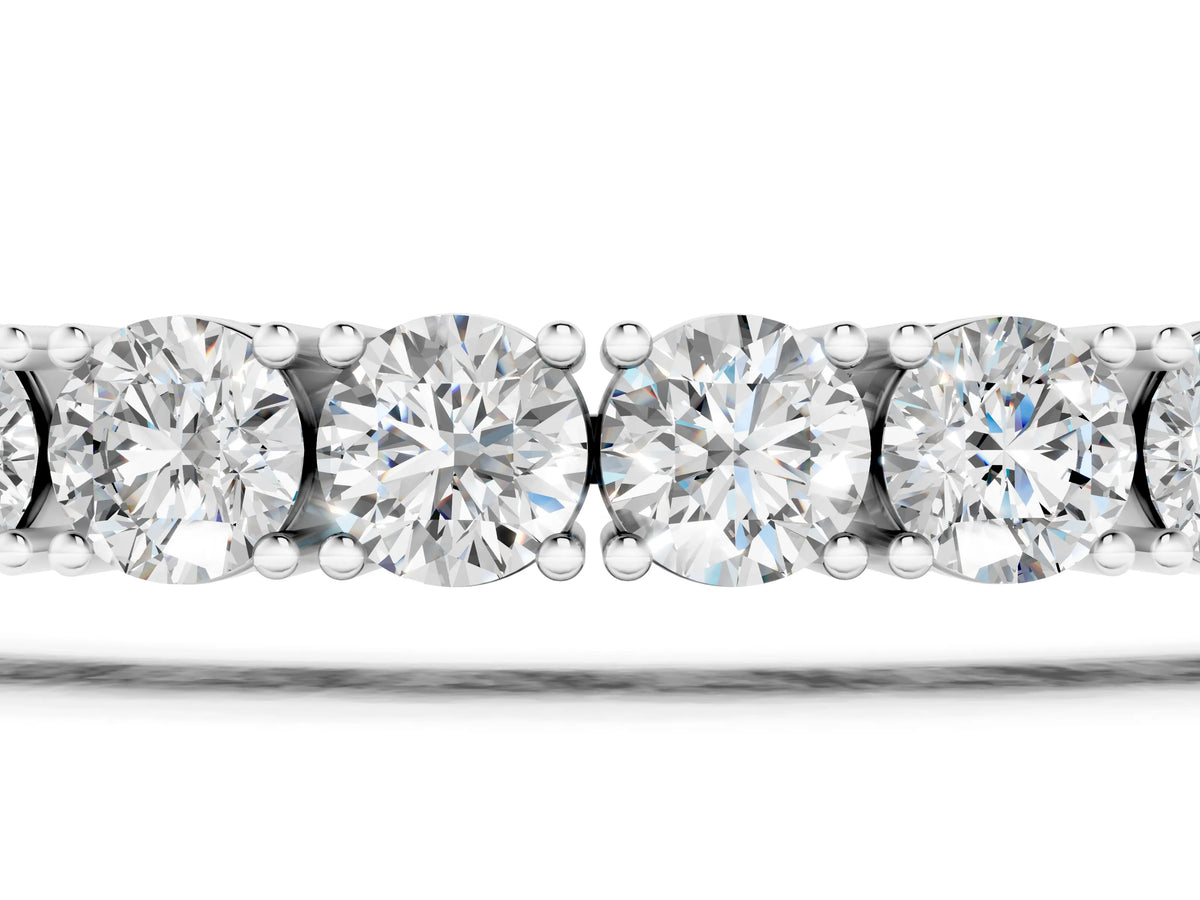 White gold Round Brilliant Diamond Tennis Bracelet with Prong Setting_1