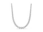 White gold Round Brilliant Diamond Tennis Necklace with Prong Setting_1