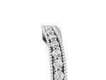 White gold Round Brilliant Milgrain Bezel Set Diamond Wave Band_5