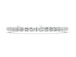 White gold Round Brilliant Tennis Bracelet with Channel Set Stones and Box Clasp