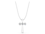 White gold Round Brilliant Three-Stone Prong Set Pendant_1