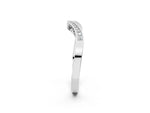 White gold Round Cut Channel Set Wave Band with Pavé Setting_2