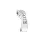 White gold Round Cut Channel Set Wave Band with Pavé Setting_5