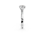 White gold Round Cut Diamond Engagement Ring with Side Stone Accents and Four-Prong Setting_2