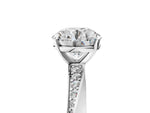 White gold Round Cut Diamond Engagement Ring with Side Stone Accents and Four-Prong Setting_5