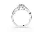 White gold Round Cut Diamond Solitaire Ring with Four-Prong Setting and Twisted Pavé Band_3
