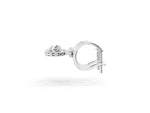 White gold Round Cut Milgrain Bezel Set Leverback Earrings_2