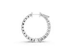 White gold Round Cut Prong Set Diamond Hoop Earrings_1