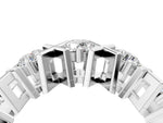 White gold Round Diamond Channel Set Band with X-Prong Detail_4