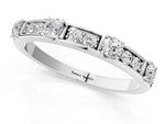 White gold Round Diamond Channel Set Eternity Band with Prong Setting_1