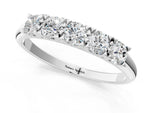 White gold Round Diamond Channel Set Half Eternity Band with Shared Prong Setting_1