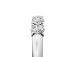 White gold Round Diamond Channel Set Half Eternity Band with Shared Prong Setting_5