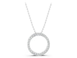 White gold Round Diamond Channel Set Pendant_1
