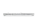 White gold Round Diamond Channel-Set Tennis Bracelet with Box Clasp