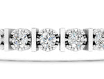 White gold Round Diamond Channel Set Tennis Bracelet with Prong Setting_1