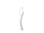 White gold Round Diamond Channel Set Vertical Bar Pendant