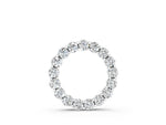 White gold Round Diamond Circle Pendant with Prong Setting