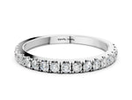 White gold Round Diamond Classic Half Eternity Band with Shared Prong Setting