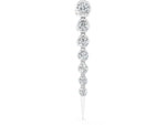 White gold Round Diamond Drop Necklace with Bezel Setting
