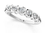 White gold Round Diamond Eternity Band with Twist Prong Setting_1