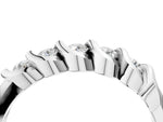 White gold Round Diamond Eternity Band with Twist Prong Setting_4