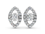 White gold Round Diamond Evil Eye Stud Earrings