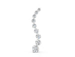 White gold Round Diamond Graduated Prong Set Pendant