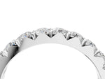 White gold Round Diamond Half Eternity Band with Classic Prong Setting_4