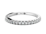 White gold Round Diamond Half Eternity Prong Set Band