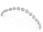 White gold Round Diamond Pavé Curved Band with Shared Prong Setting_1