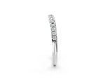 White gold Round Diamond Pavé Curved Band with Shared Prong Setting_2