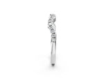 White gold Round Diamond Pavé Curved Wedding Band_2