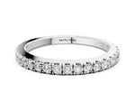 White gold Round Diamond Pavé Eternity Band with U-Prong Setting