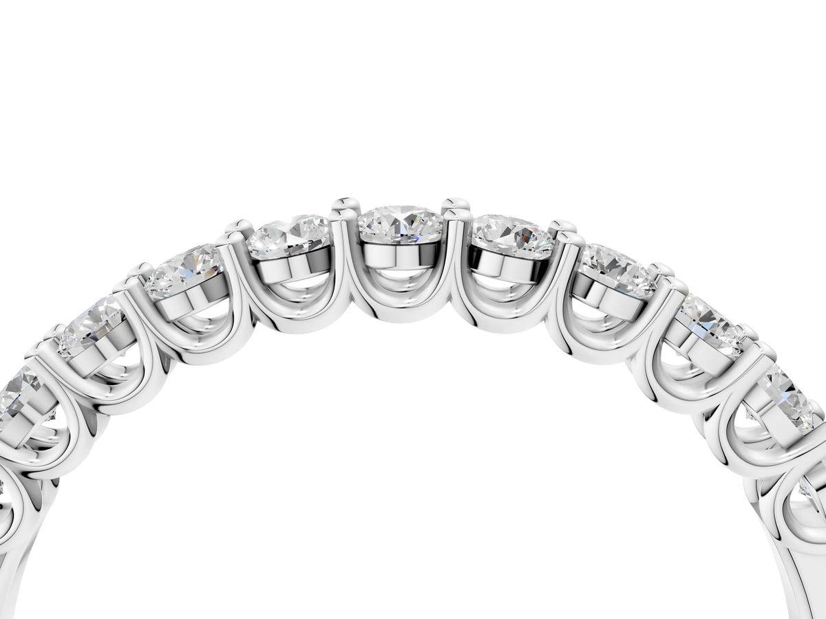 White gold Round Diamond Pavé Half-Eternity Band_4
