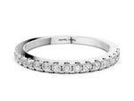 White gold Round Diamond Pavé Set Eternity Band with Micro Prong Setting