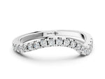 White gold Round Diamond Pavé Twist Band with U-Prong Setting