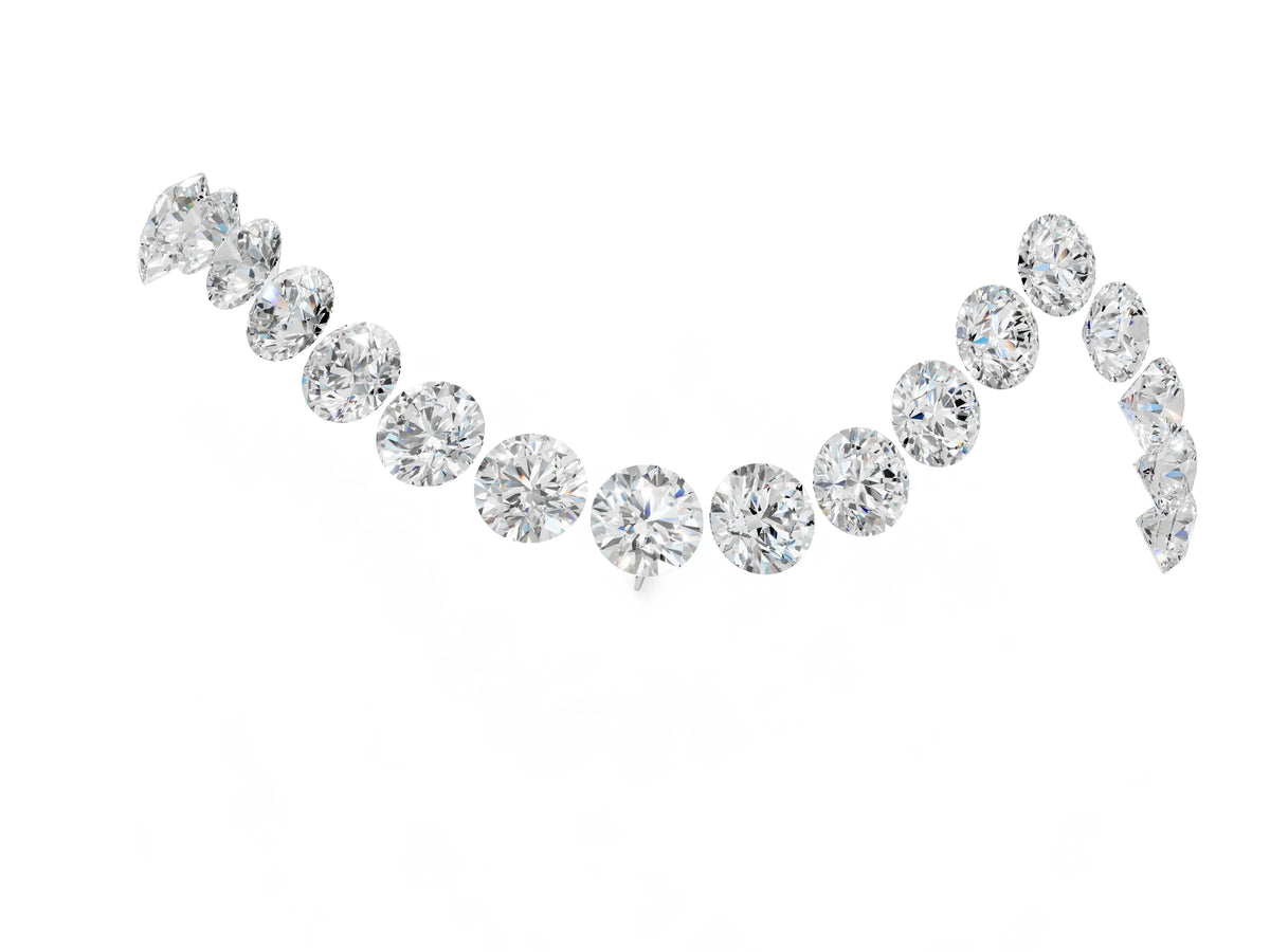 White gold Round Diamond Pavé V-Shaped Contour Band with Shared Prong Setting_1